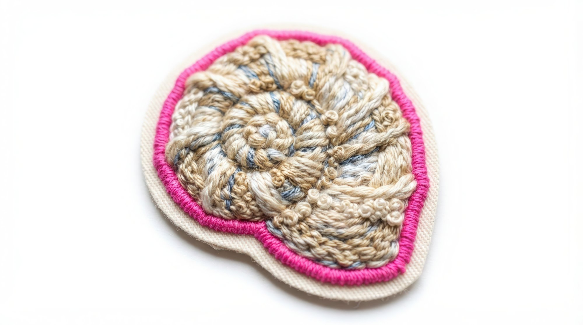 Patch ricamato color pastello